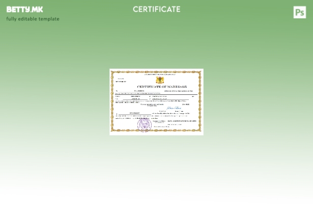 модерен стил Чад брачен лист Шаблон Word и PDF шаблон